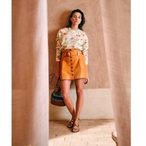 Sezane Dresses & Skirts - Sezane Hayden leather skirt NWT